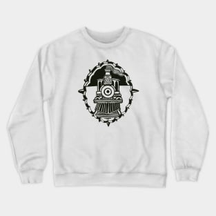 Railway transportation locomotive railway vintage design transport Crewneck Sweatshirt